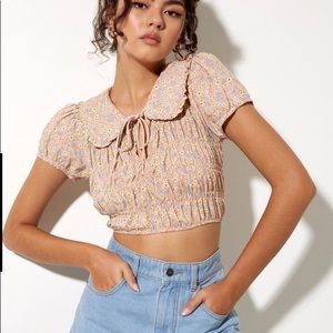 Motel rocks 70s prairie girl crop